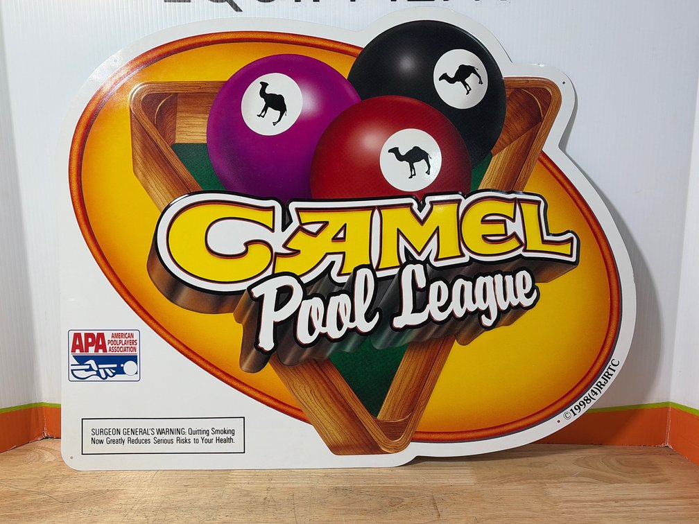 Camel Pool League Metal Sign- 27”x 21”