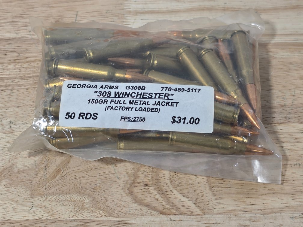 Georgia Arms .308 Winchester 150Gr FMJ (50) Rounds