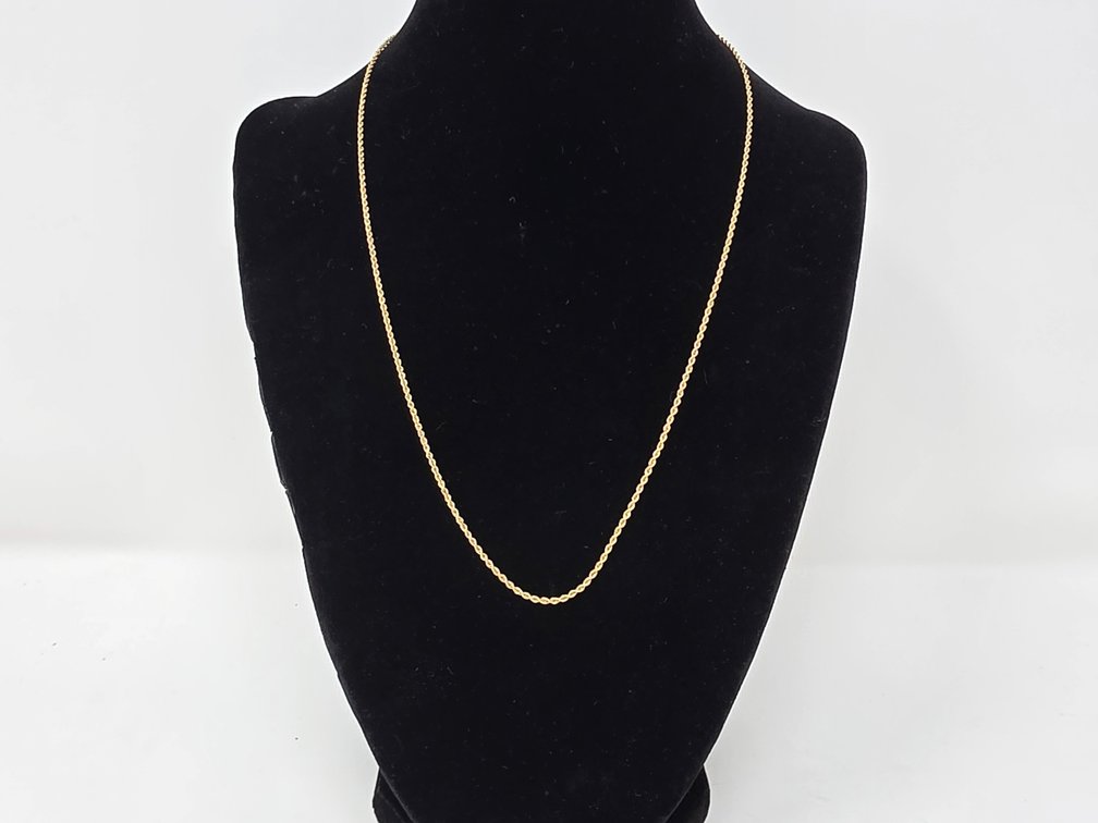 14KT Italian Gold Rope Chain Necklace - 18" - 3.10 Grams