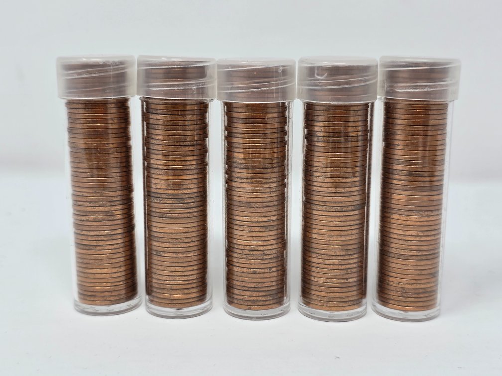 (5) Rolls of 1974 BU Pennies - 5 Rolls Included