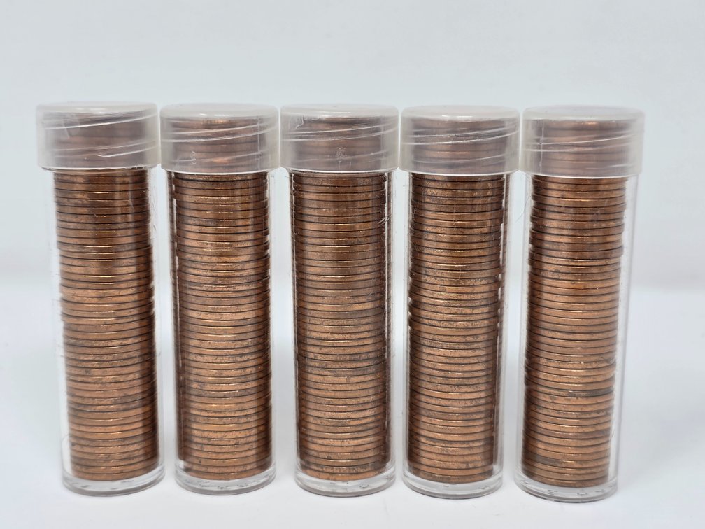 (5) Rolls of 1974 BU Pennies - 5 Rolls Included