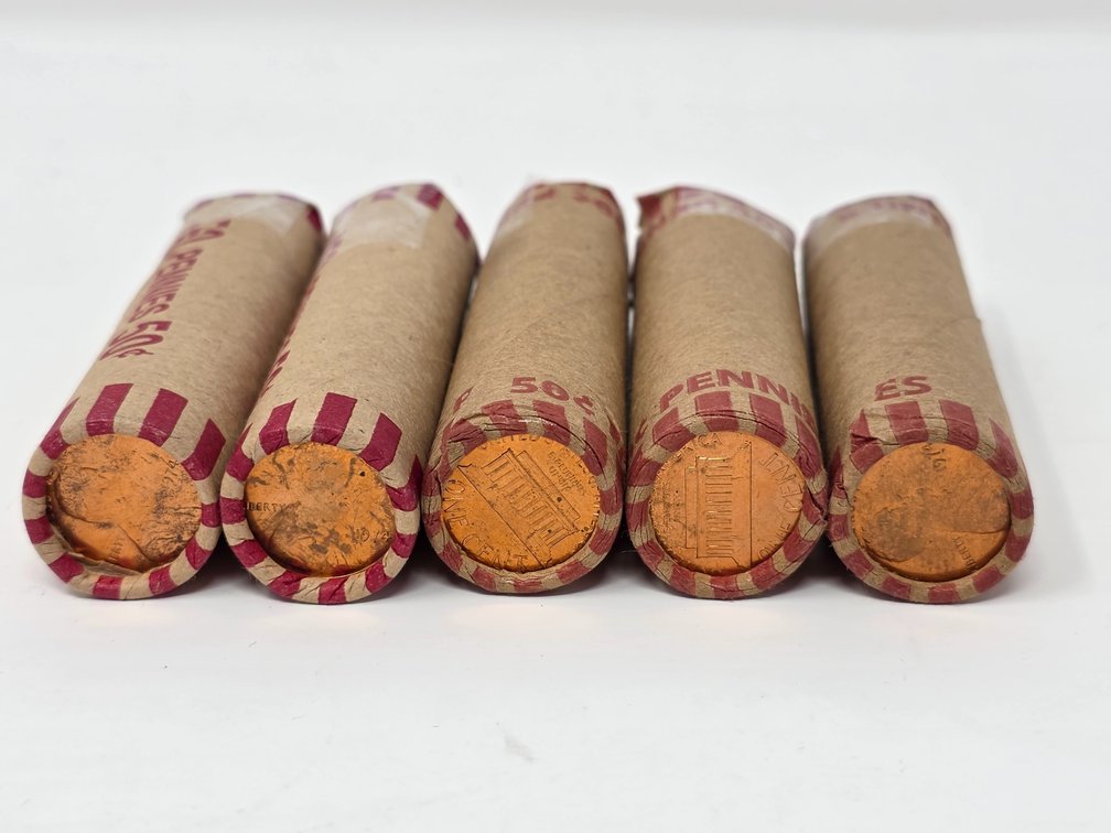 (5) Rolls of 1974 BU Pennies - 5 Rolls Included