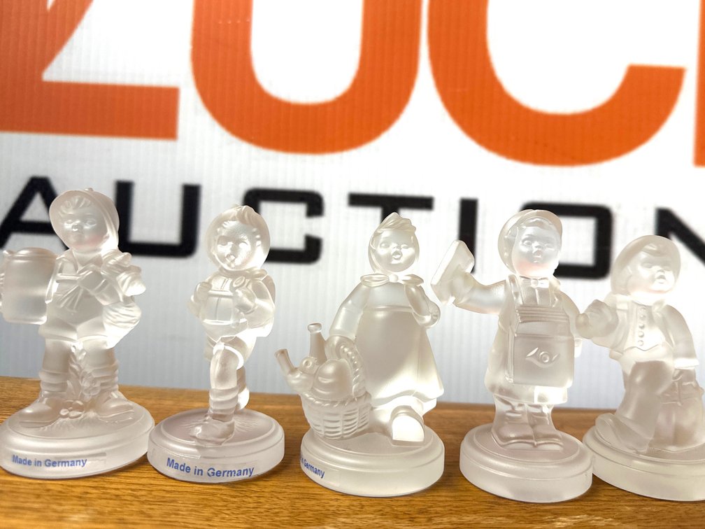 German Frosted Glass Children Figurines
