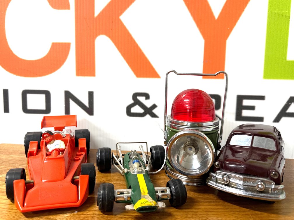 Vintage Toy Race Cars & Model Sedan