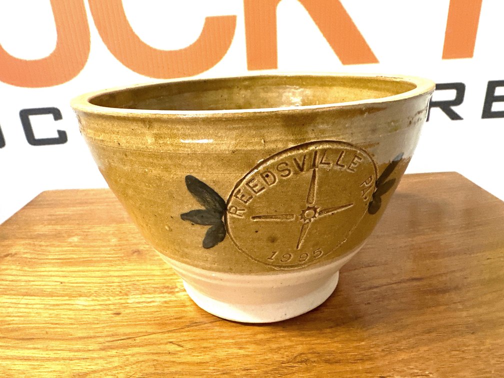 RS Glazed Stoneware Bowl, Reedsville, PA 1995