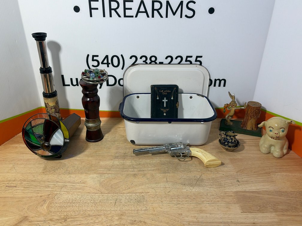 Kaleidoscopes, Toy Cap Gun, Coin Banks, and More