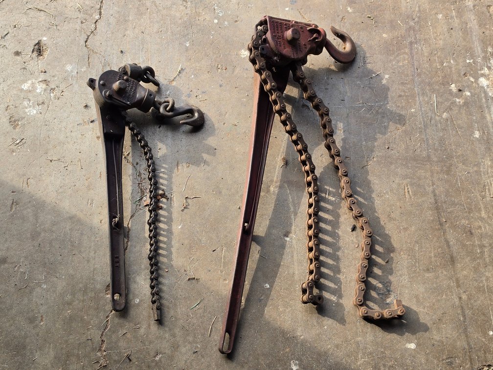 (2) Lever Chain Hoists