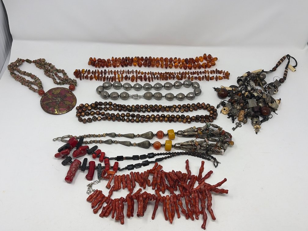 Beaded, Branch Coral, and Baroque Pearl Necklaces and More