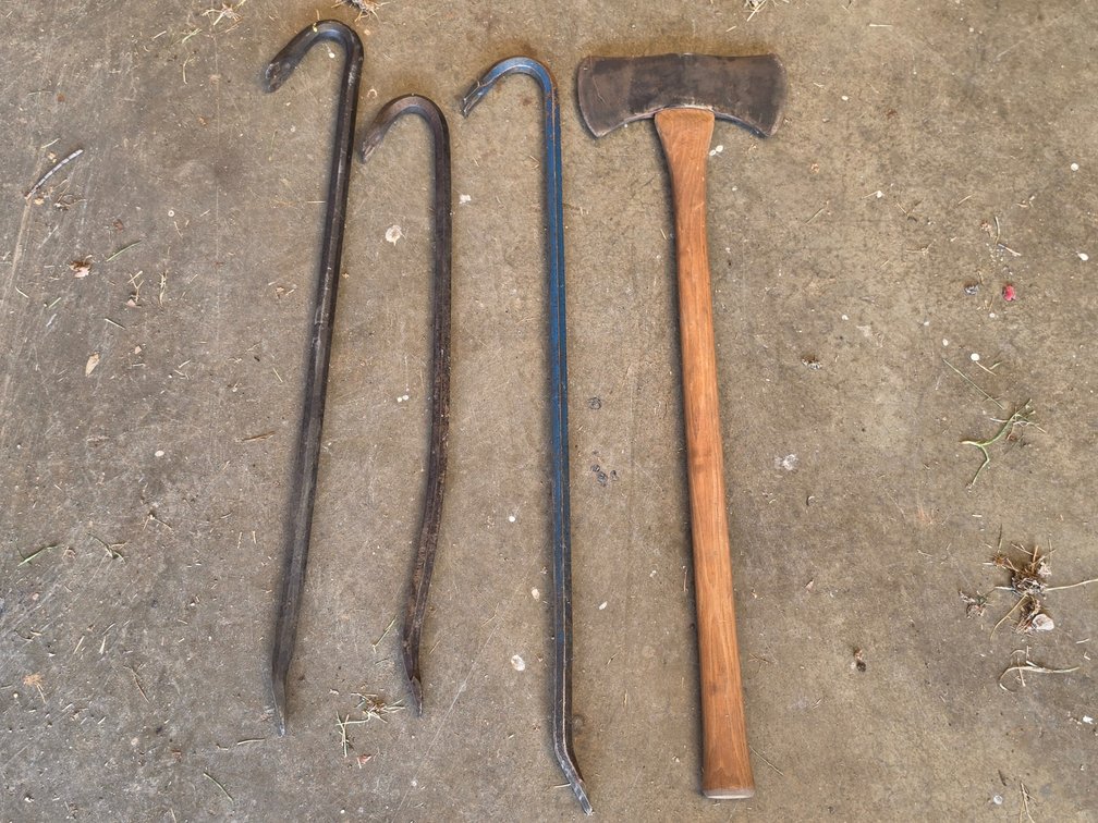 (3) Crowbars - Double Head Axe