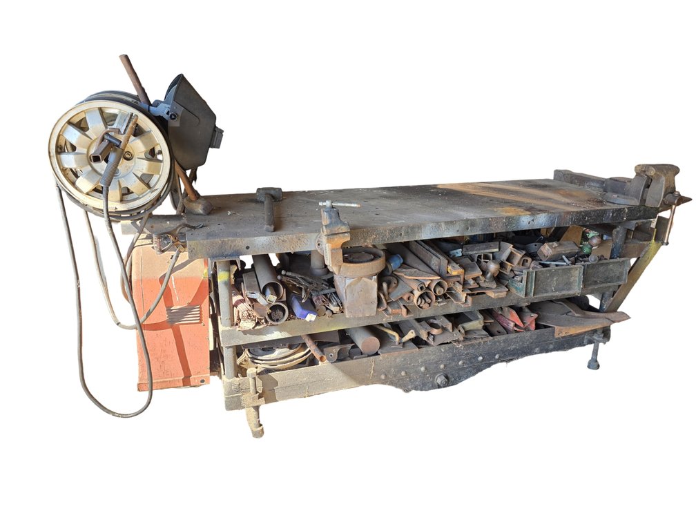 Metal Working / Welding Table - Measures 35" Tall x 92" Long x 30" Wide