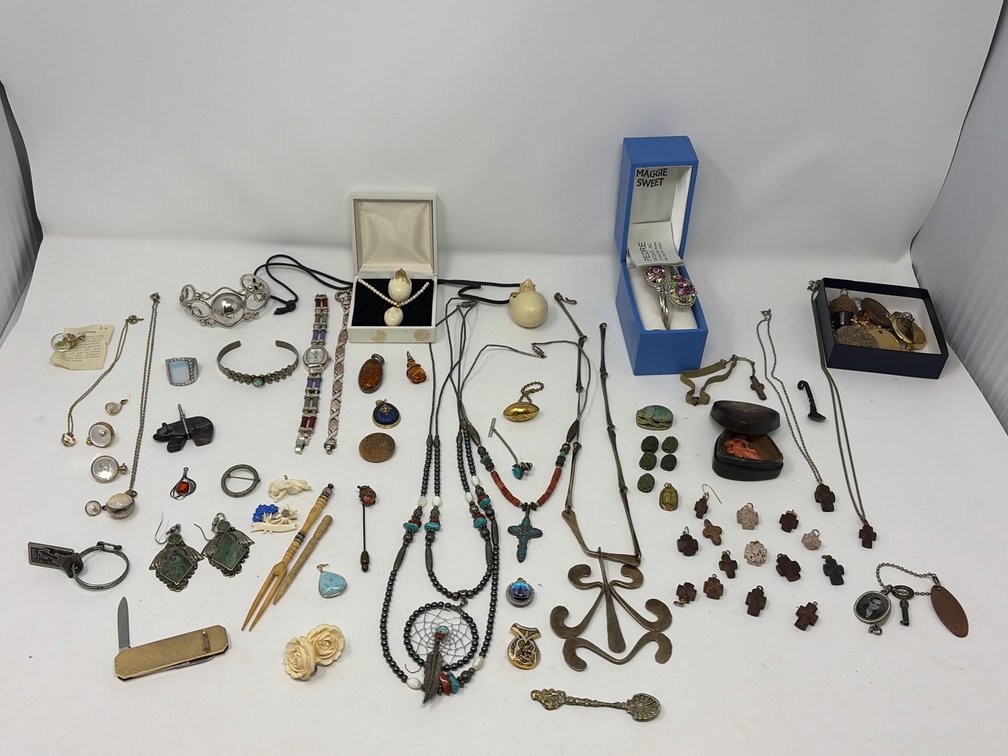 Necklaces, Bracelets, Pendants, Watches, and Curios