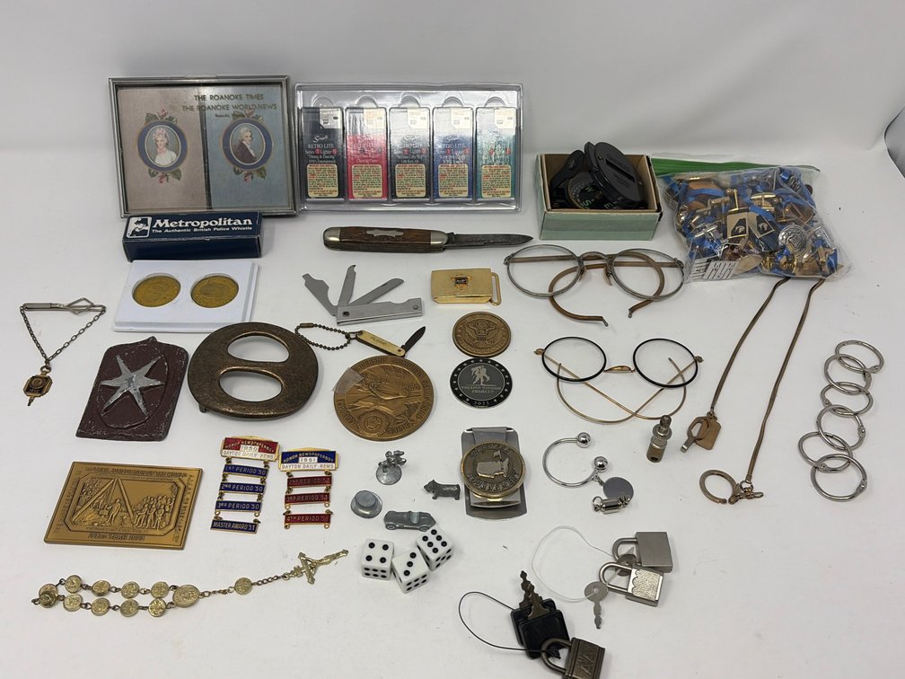 Pocket Knives, Whistle, Medals, Lighters, and More