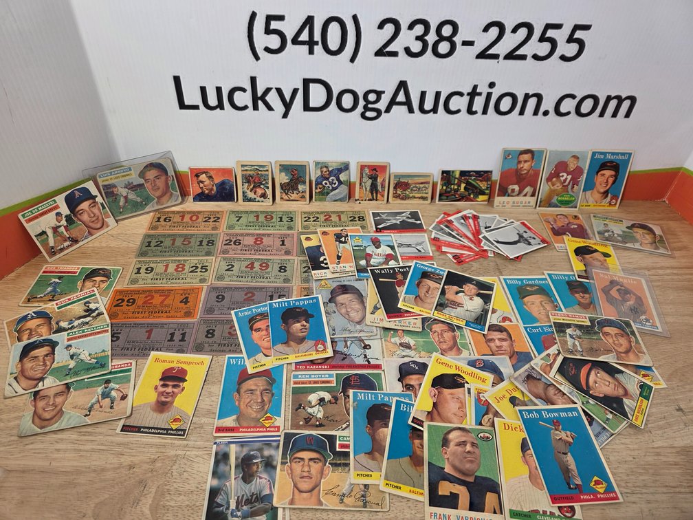 Sports Cards, Jets Aircraft Cards, and 1956 Transit Passes (+/-25)