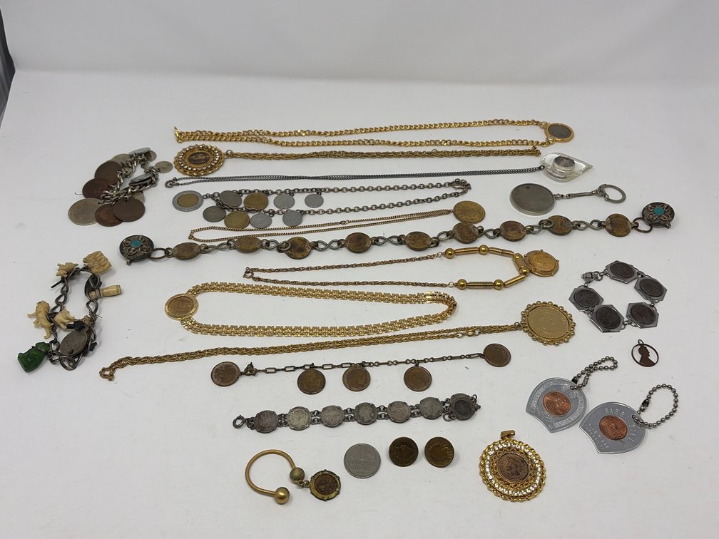 Coin Jewelry, Charm Bracelets, and Encased Coin Keychains