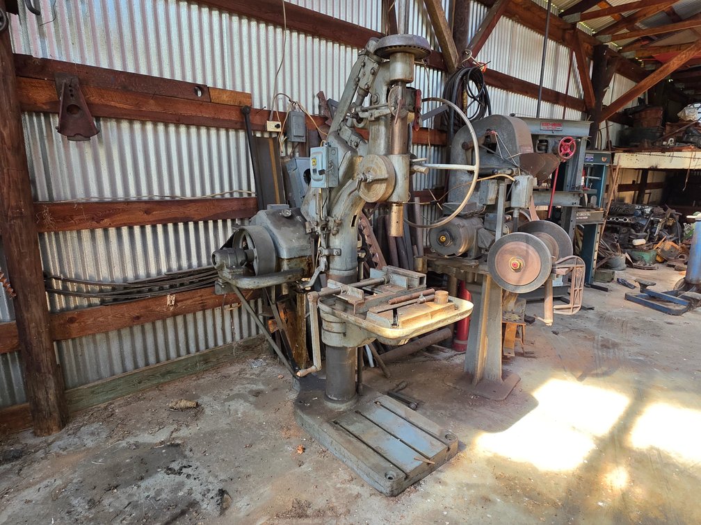 Heavy-Duty Belt Driven Floor Drill Press - Measures 85" Tall