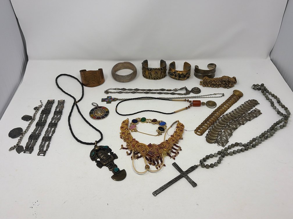 Cuff Bracelets, Link Bracelets, and Pendant Necklaces