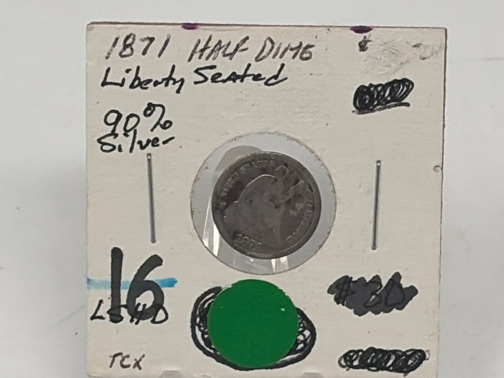 1871 United States Seated Liberty Half Dime