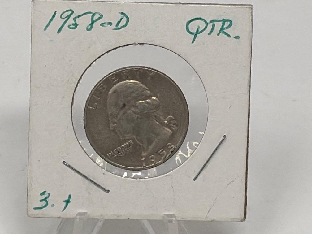 1958 United States Washington Quarter Dollar Coin