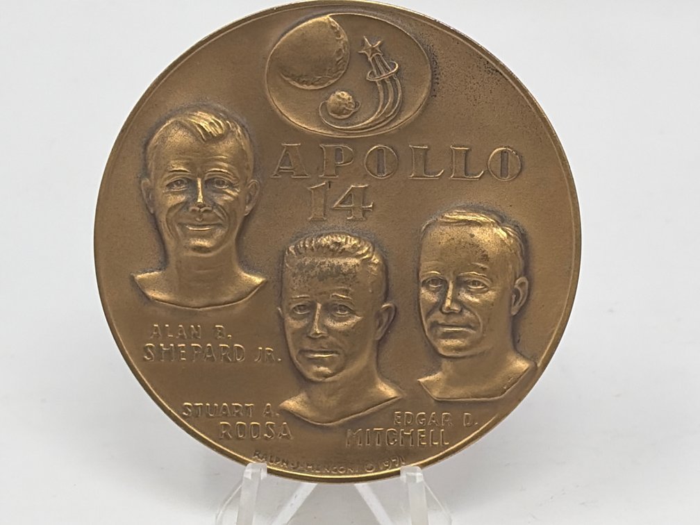 Ralph J. Menconi Apollo 14 Commemorative Bronze Medallion