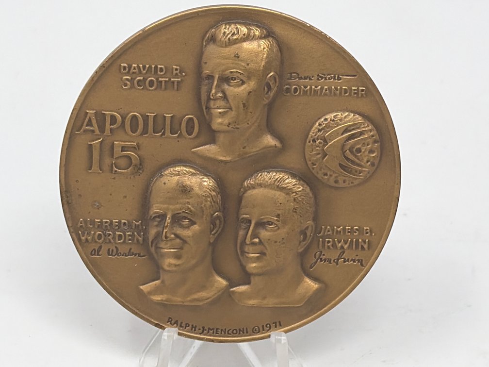 Ralph J. Menconi Apollo 15 Commemorative Bronze Medal