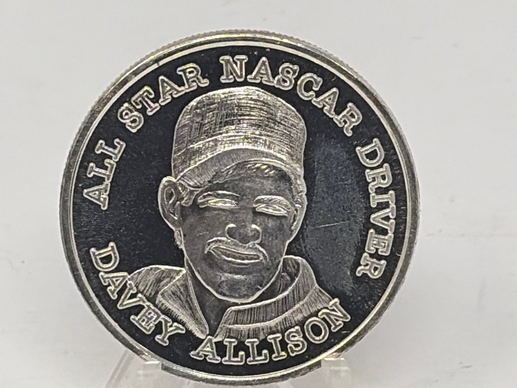 NASCAR Davey Allison 1 Troy Ounce .999 Fine Silver Round