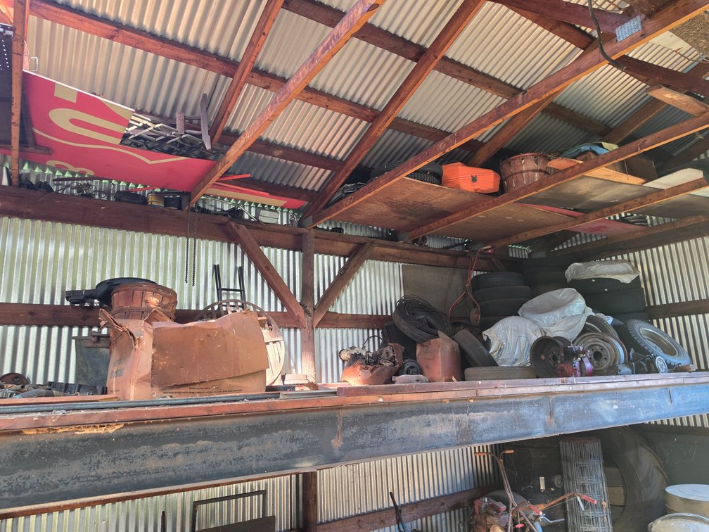 Upper Loft Contents - Scrap Metal - Rims - Hub Caps and More - Take What You Want Leave What You Don't - Buyer Is Responsible For Loading