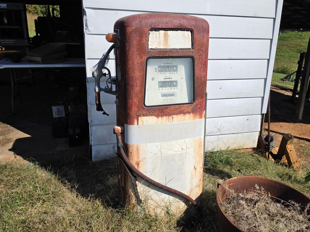 Vintage Erie Mechanical Gas Pump - Buyer Is Responsible For Removing