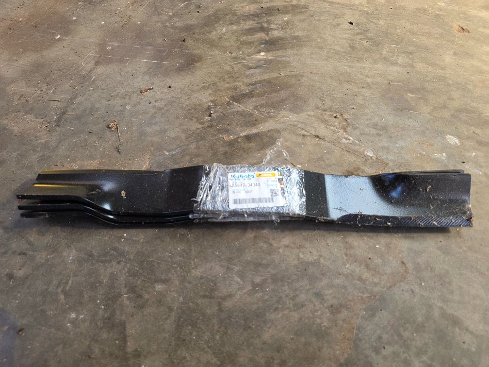 (3) Kubota Mowing Blades - Part No K5647-34340 Part Name H30T