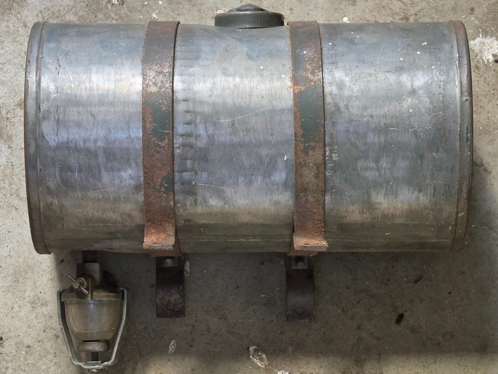 Garden Tractor Metal Fuel Tank w/ Glass Bowl