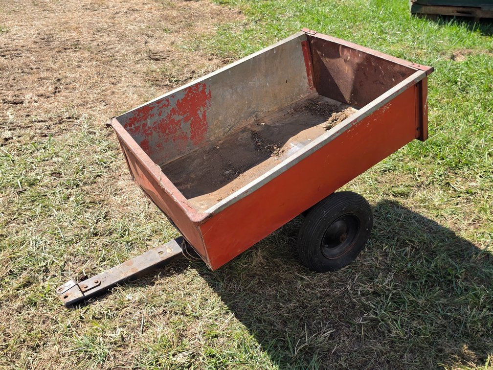 Pull Behind Metal Yard Cart