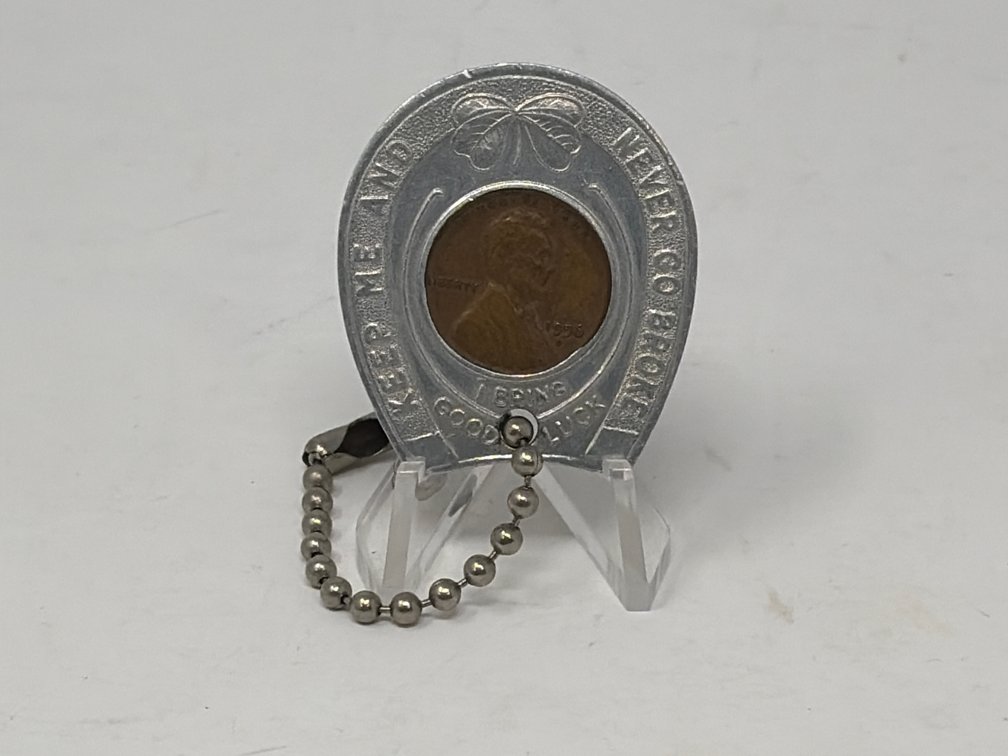 1956-D Lincoln Cent Horseshoe Token Keychain
