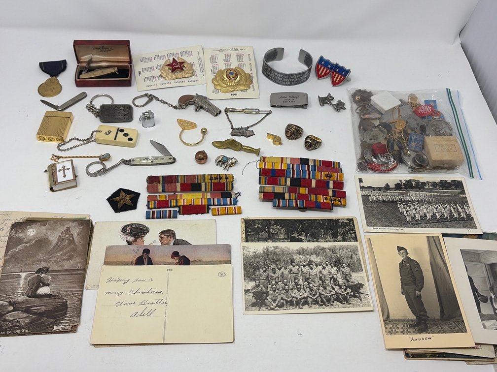 Military Memorabilia, Ephemera, Ribbon Bars, and Pins