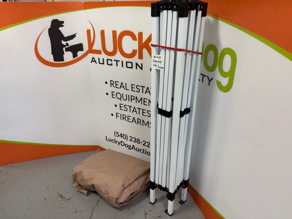 10 x 10 Pop-Up Canopy Frame with Tan Fabric Cover