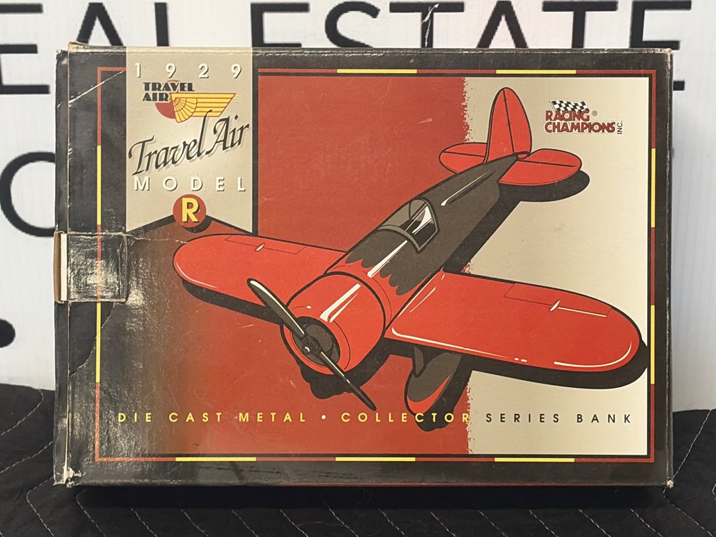 Racing Champions 1929 Travel Air Model R Die Cast Airplane Bank