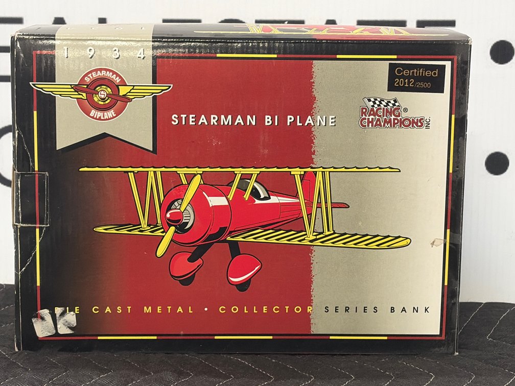 Racing Champions 1934 Stearman Biplane Die-Cast Bank