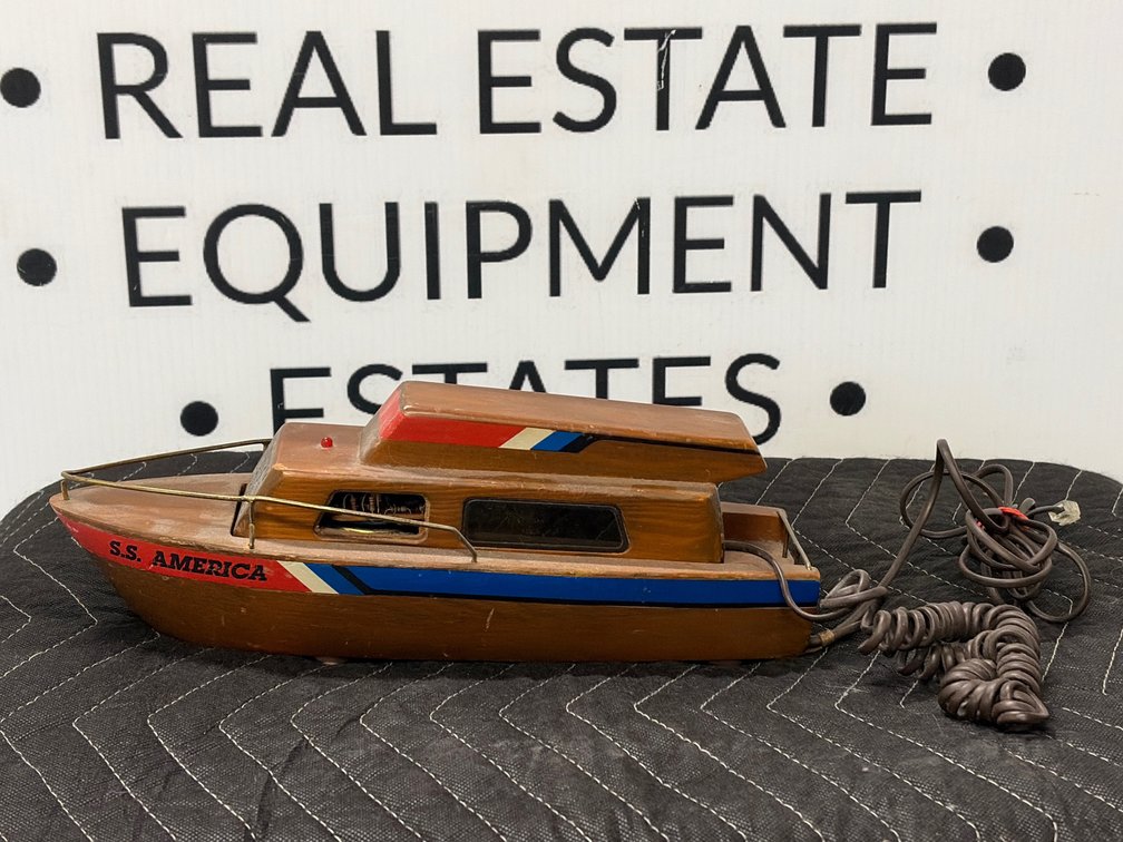 Telemania S.S. America Wooden Boat Novelty Telephone