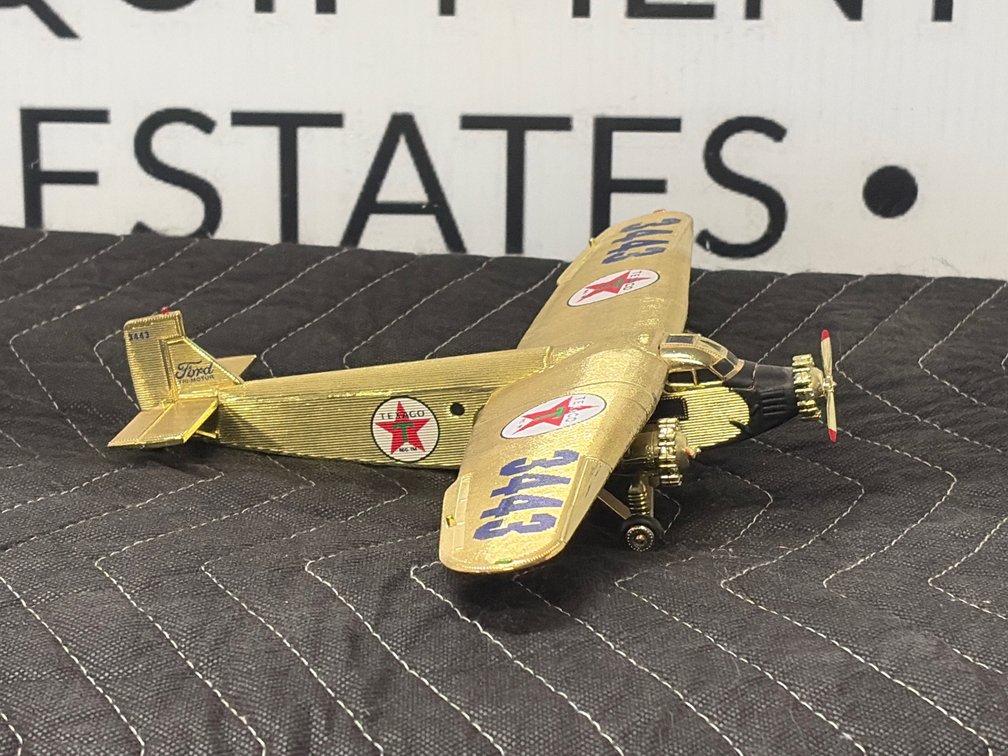 Ford Tri-Motor Texaco Gold-Tone Model Airplane