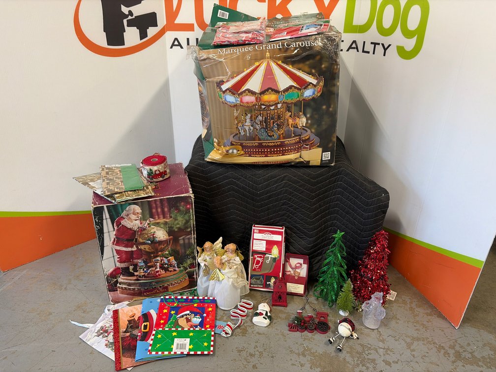 Christmas Stockings, Boxed Nutcrackers, and Holiday Decor