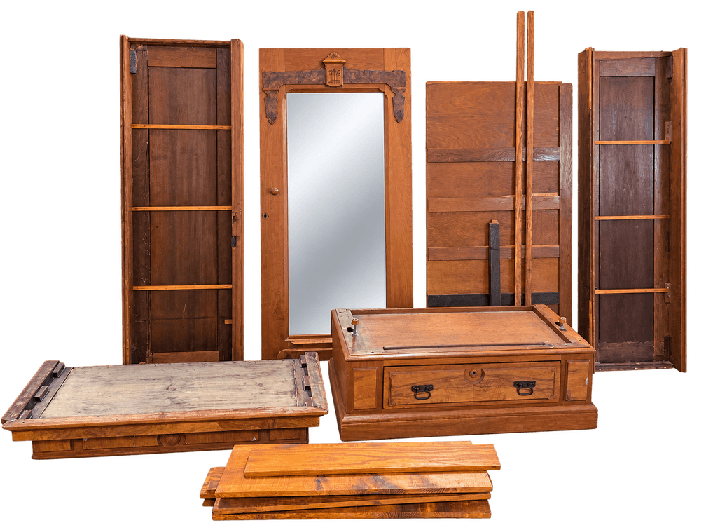 Antique Wooden Wardrobe – Disassembled