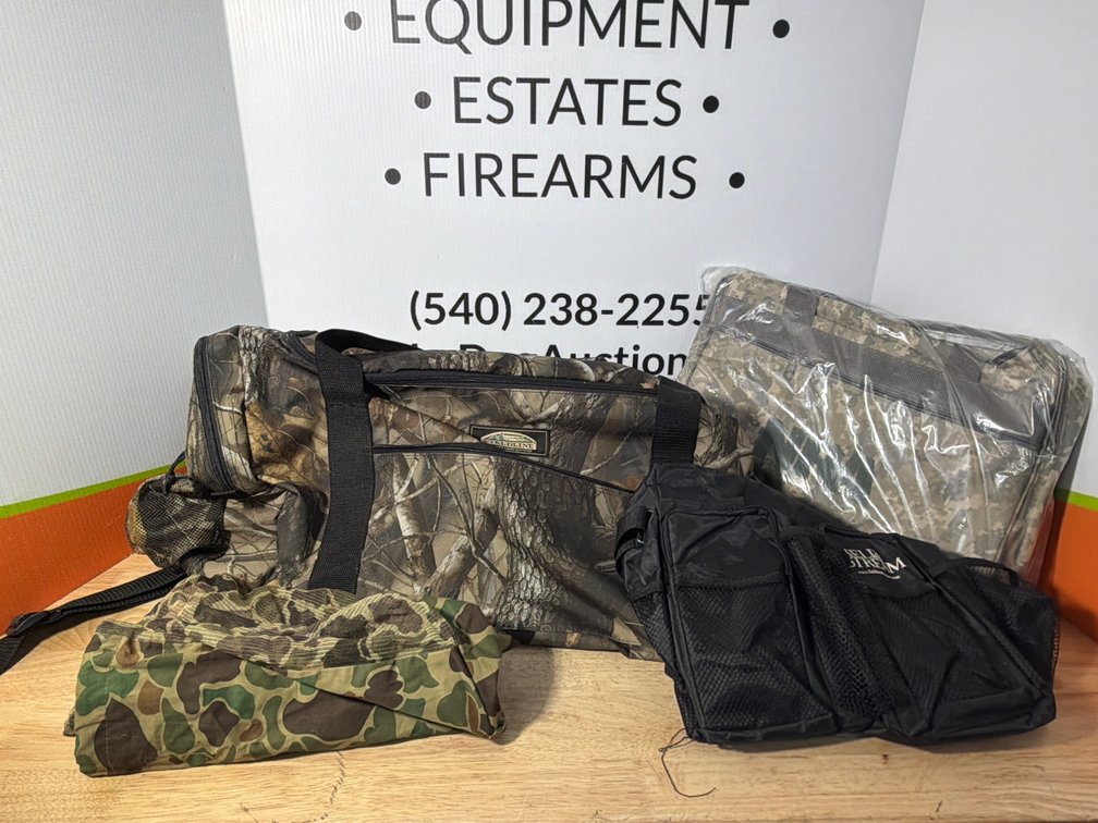 Camouflage Duffel Bags, Gear Bag, and Hunting Headnet