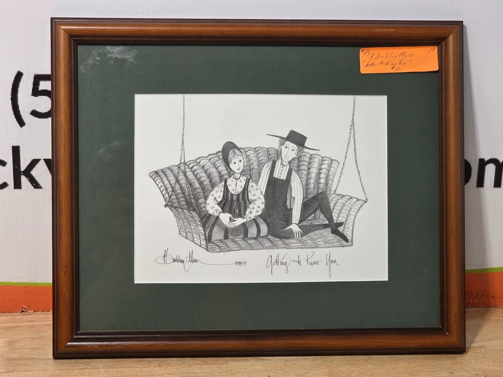 Framed P. Buckley Moss Print - Measures 16" x 13"