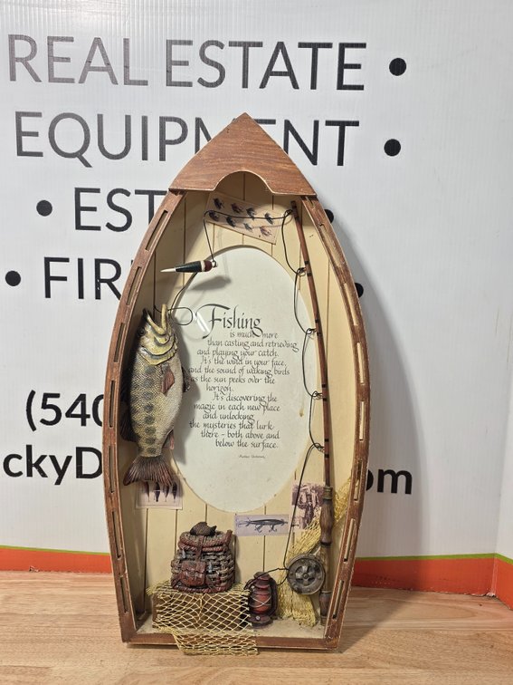 Boat Shaped Wall Art - PenCraft, Inc by Linda Harris - Measures 24" Tall x 12" Wide