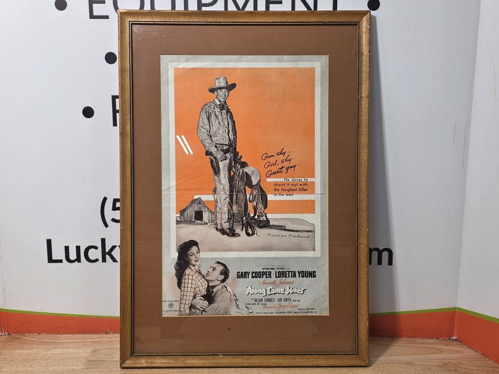 Vintgage Framed Movie Poster by Norman Rockwell - Measures 22.5" Tall x 16" Wide