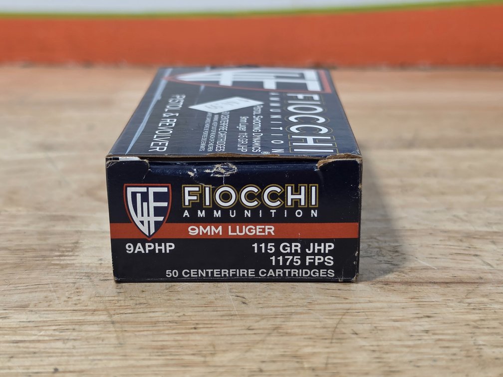 Fiocchi 9mm Luger 115Gr JHP (1) Box of 50