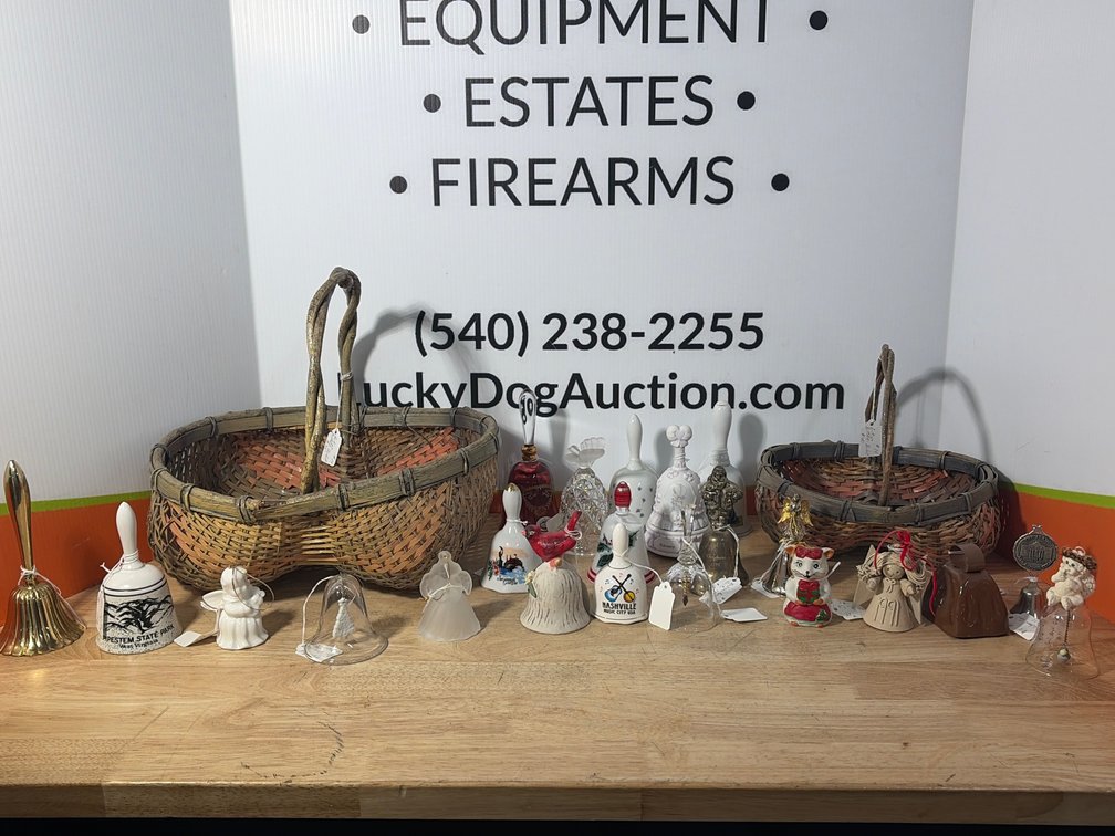 Decorative Bells and Woven Wood Splint Baskets