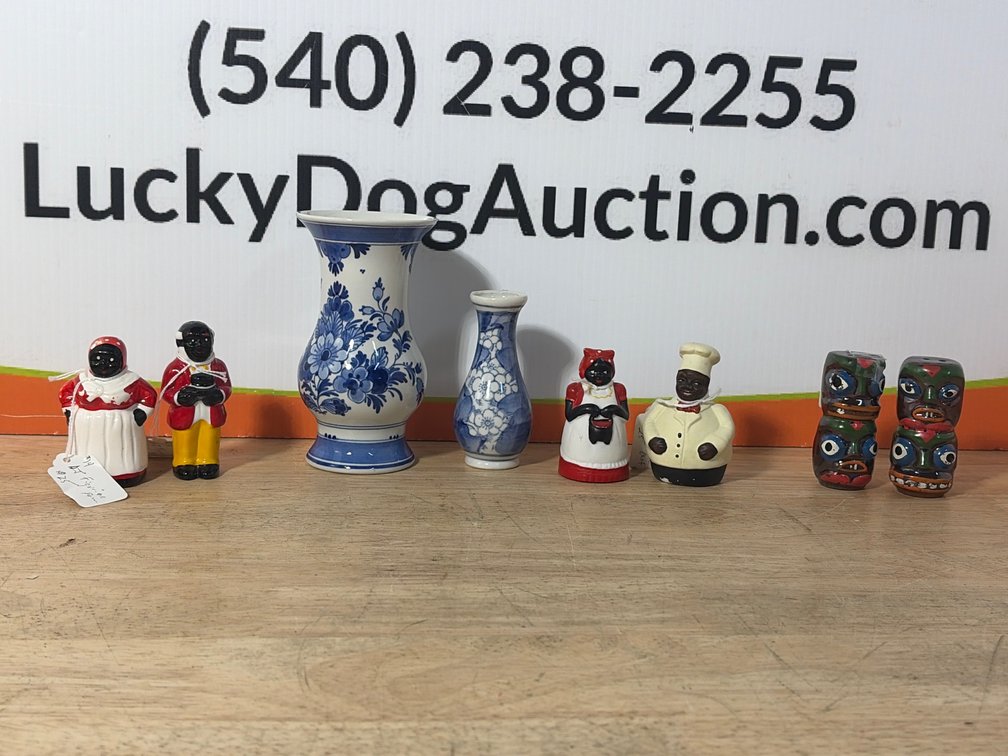 Ceramic Figurines, Salt and Pepper Shakers, and Vases