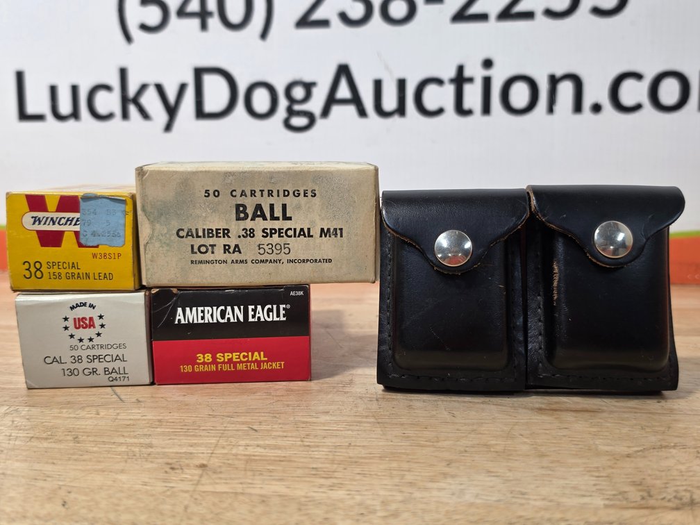 Winchester 38 Special 158 Gr Lead (30) +/- Rounds - 38 Special 130 Gr Ball Ammo (25) +/- Rounds - 38 Special Ball Ammo (50) Rounds - American Eagle 38 Special 130Gr FMJ (1) Box of 50 - 38 Special Shell Holster
