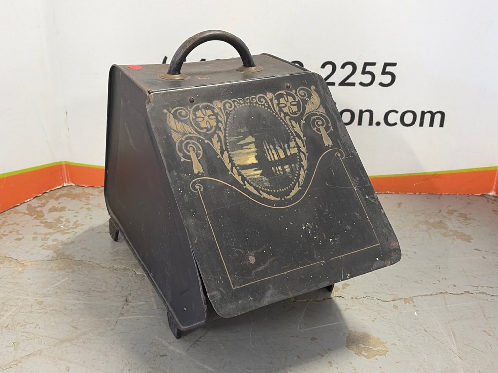 Antique Metal Coal Scuttle/Coal Box