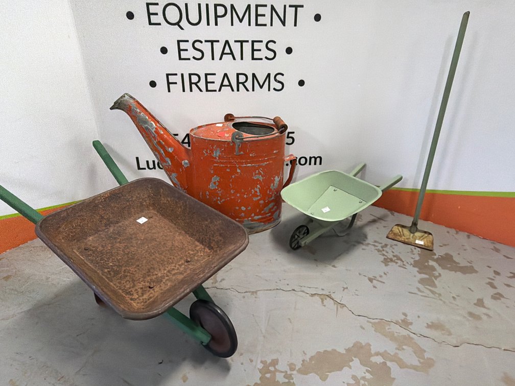 Children's Metal Toy Wheelbarrows - Metal Watering Can
