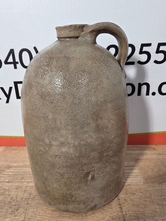 Salt-Glazed Stoneware Jug with Handle